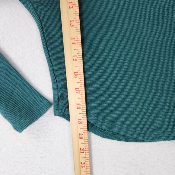 We The Free People Sweater Womens XS Teal Green Fuji Off Shoulder Thermal Top - Picture 7 of 13